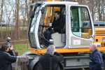 Wethouder Lucien Peeters in cabine